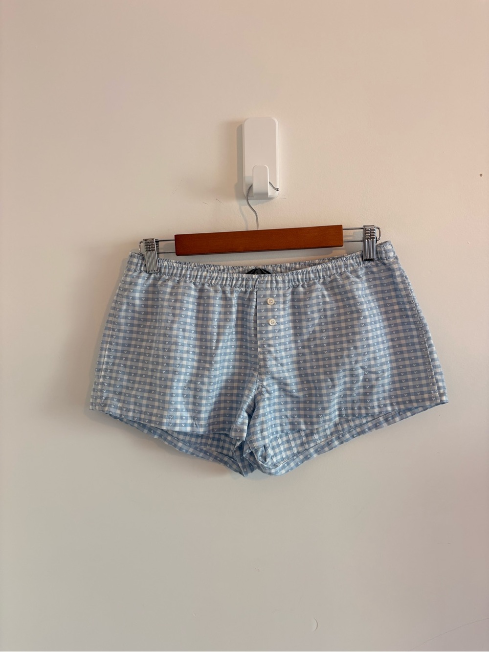 Brandy Melville Blue Gingham Boxer Shorts